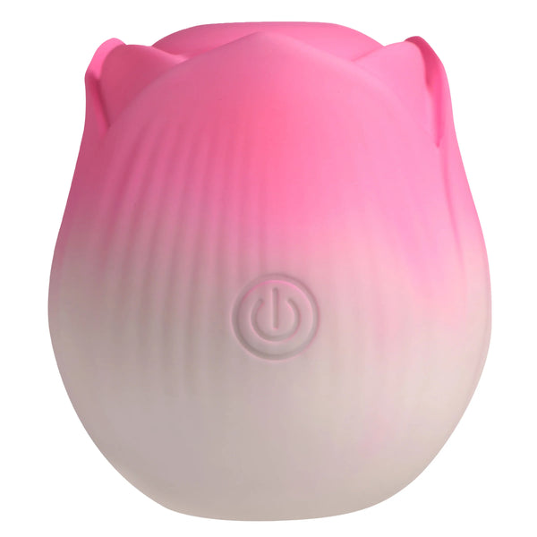 Pulsing Petals Rechargeable Throbbing Rose Clit Stimulator - Pink