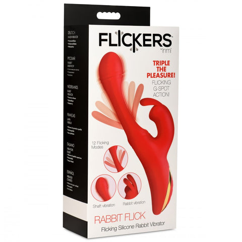 Inmi Flicking Rechargeable Silicone Rabbit Vibrator - Extreme Toyz Singapore - https://extremetoyz.com.sg - Sex Toys and Lingerie Online Store - Bondage Gear / Vibrators / Electrosex Toys / Wireless Remote Control Vibes / Sexy Lingerie and Role Play / BDSM / Dungeon Furnitures / Dildos and Strap Ons  / Anal and Prostate Massagers / Anal Douche and Cleaning Aide / Delay Sprays and Gels / Lubricants and more...