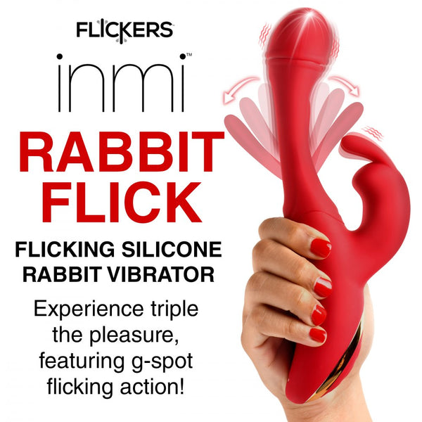 Inmi Flicking Rechargeable Silicone Rabbit Vibrator - Extreme Toyz Singapore - https://extremetoyz.com.sg - Sex Toys and Lingerie Online Store - Bondage Gear / Vibrators / Electrosex Toys / Wireless Remote Control Vibes / Sexy Lingerie and Role Play / BDSM / Dungeon Furnitures / Dildos and Strap Ons / Anal and Prostate Massagers / Anal Douche and Cleaning Aide / Delay Sprays and Gels / Lubricants and more...