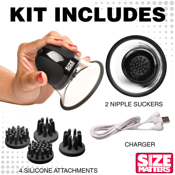 Size Matters 10X Rotating Nipple Suckers with 4 Attachments - Extreme Toyz Singapore - https://extremetoyz.com.sg - Sex Toys and Lingerie Online Store - Bondage Gear / Vibrators / Electrosex Toys / Wireless Remote Control Vibes / Sexy Lingerie and Role Play / BDSM / Dungeon Furnitures / Dildos and Strap Ons  / Anal and Prostate Massagers / Anal Douche and Cleaning Aide / Delay Sprays and Gels / Lubricants and more...