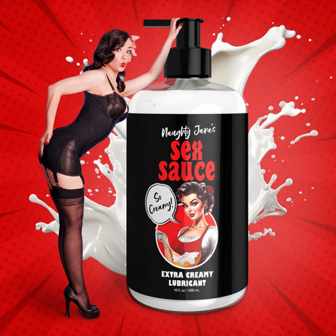 Naughty Jane's Sex Sauce Water-Based Extra Creamy Lubricant - 16 oz. (488ml) - Extreme Toyz Singapore - https://extremetoyz.com.sg - Sex Toys and Lingerie Online Store - Bondage Gear / Vibrators / Electrosex Toys / Wireless Remote Control Vibes / Sexy Lingerie and Role Play / BDSM / Dungeon Furnitures / Dildos and Strap Ons &nbsp;/ Anal and Prostate Massagers / Anal Douche and Cleaning Aide / Delay Sprays and Gels / Lubricants and more...