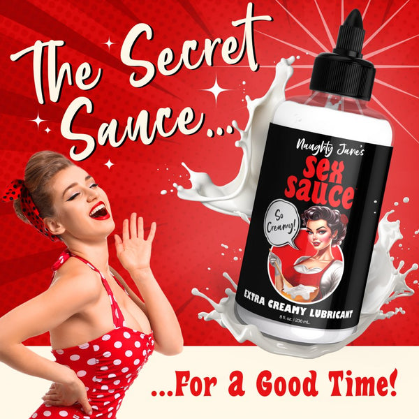 Naughty Jane's Sex Sauce Water-Based Extra Creamy Lubricant - 8 oz. (236ml) - Extreme Toyz Singapore - https://extremetoyz.com.sg - Sex Toys and Lingerie Online Store - Bondage Gear / Vibrators / Electrosex Toys / Wireless Remote Control Vibes / Sexy Lingerie and Role Play / BDSM / Dungeon Furnitures / Dildos and Strap Ons &nbsp;/ Anal and Prostate Massagers / Anal Douche and Cleaning Aide / Delay Sprays and Gels / Lubricants and more...