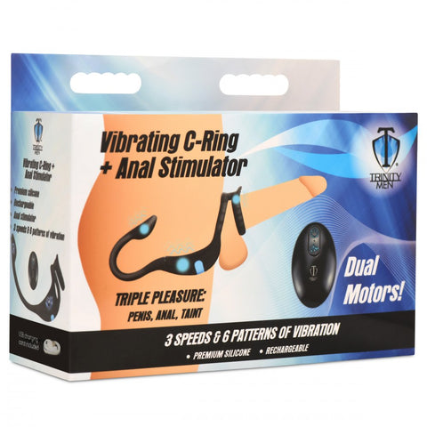 Trinity for Men Remote Control Vibrating Silicone Rechargeable Cock Ring and Anal Stimulator - Extreme Toyz Singapore - https://extremetoyz.com.sg - Sex Toys and Lingerie Online Store - Bondage Gear / Vibrators / Electrosex Toys / Wireless Remote Control Vibes / Sexy Lingerie and Role Play / BDSM / Dungeon Furnitures / Dildos and Strap Ons  / Anal and Prostate Massagers / Anal Douche and Cleaning Aide / Delay Sprays and Gels / Lubricants and more...