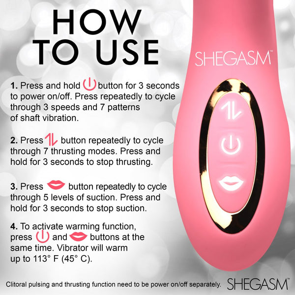 Inmi Shegasm Candy-Thrust Silicone Thrusting and Sucking Rechargeable Rabbit Vibrator  - Extreme Toyz Singapore - https://extremetoyz.com.sg - Sex Toys and Lingerie Online Store - Bondage Gear / Vibrators / Electrosex Toys / Wireless Remote Control Vibes / Sexy Lingerie and Role Play / BDSM / Dungeon Furnitures / Dildos and Strap Ons  / Anal and Prostate Massagers / Anal Douche and Cleaning Aide / Delay Sprays and Gels / Lubricants and more...