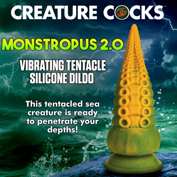 Creature Cocks Monstropus 2.0 Vibrating Tentacle Silicone Dildo - Extreme Toyz Singapore - https://extremetoyz.com.sg - Sex Toys and Lingerie Online Store - Bondage Gear / Vibrators / Electrosex Toys / Wireless Remote Control Vibes / Sexy Lingerie and Role Play / BDSM / Dungeon Furnitures / Dildos and Strap Ons &nbsp;/ Anal and Prostate Massagers / Anal Douche and Cleaning Aide / Delay Sprays and Gels / Lubricants and more...
