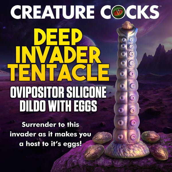 Creature Cocks Deep Invader Tentacle Ovipositor Silicone Dildo with Eggs - Extreme Toyz Singapore - https://extremetoyz.com.sg - Sex Toys and Lingerie Online Store - Bondage Gear / Vibrators / Electrosex Toys / Wireless Remote Control Vibes / Sexy Lingerie and Role Play / BDSM / Dungeon Furnitures / Dildos and Strap Ons  / Anal and Prostate Massagers / Anal Douche and Cleaning Aide / Delay Sprays and Gels / Lubricants and more...