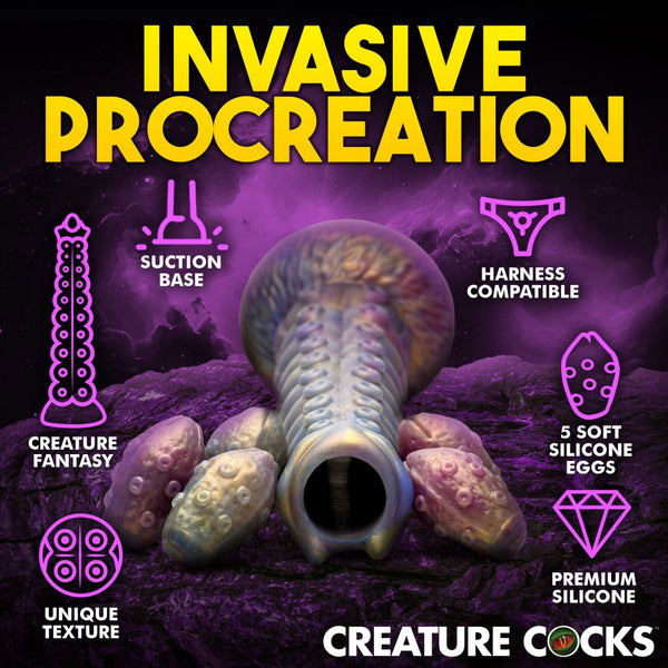 Creature Cocks Deep Invader Tentacle Ovipositor Silicone Dildo with Eggs - Extreme Toyz Singapore - https://extremetoyz.com.sg - Sex Toys and Lingerie Online Store - Bondage Gear / Vibrators / Electrosex Toys / Wireless Remote Control Vibes / Sexy Lingerie and Role Play / BDSM / Dungeon Furnitures / Dildos and Strap Ons  / Anal and Prostate Massagers / Anal Douche and Cleaning Aide / Delay Sprays and Gels / Lubricants and more...