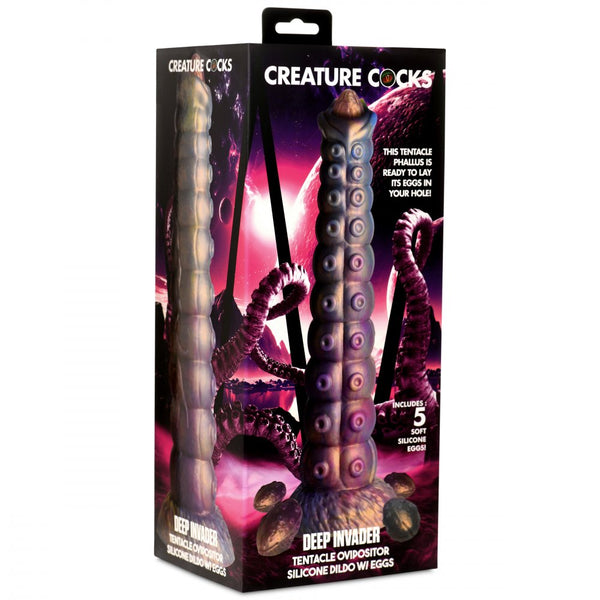 Creature Cocks Deep Invader Tentacle Ovipositor Silicone Dildo with Eggs - Extreme Toyz Singapore - https://extremetoyz.com.sg - Sex Toys and Lingerie Online Store - Bondage Gear / Vibrators / Electrosex Toys / Wireless Remote Control Vibes / Sexy Lingerie and Role Play / BDSM / Dungeon Furnitures / Dildos and Strap Ons  / Anal and Prostate Massagers / Anal Douche and Cleaning Aide / Delay Sprays and Gels / Lubricants and more...