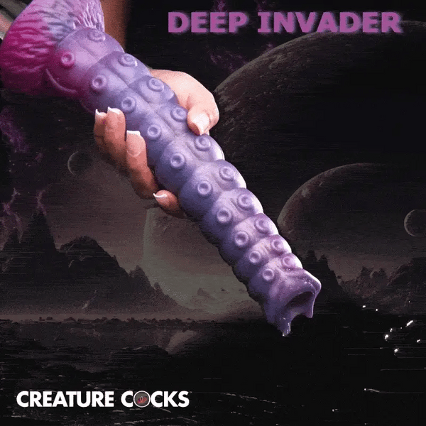 Deep Invader Tentacle Ovipositor Silicone Dildo with Eggs