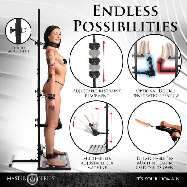 Master Series Ultimate Enforcer Forced Orgasm Tower with Sex Machine - Extreme Toyz Singapore - https://extremetoyz.com.sg - Sex Toys and Lingerie Online Store - Bondage Gear / Vibrators / Electrosex Toys / Wireless Remote Control Vibes / Sexy Lingerie and Role Play / BDSM / Dungeon Furnitures / Dildos and Strap Ons &nbsp;/ Anal and Prostate Massagers / Anal Douche and Cleaning Aide / Delay Sprays and Gels / Lubricants and more...
