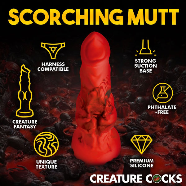 Creature Cocks Fire Hound Silicone Dildo (3 Sizes Available) - Extreme Toyz Singapore - https://extremetoyz.com.sg - Sex Toys and Lingerie Online Store - Bondage Gear / Vibrators / Electrosex Toys / Wireless Remote Control Vibes / Sexy Lingerie and Role Play / BDSM / Dungeon Furnitures / Dildos and Strap Ons  / Anal and Prostate Massagers / Anal Douche and Cleaning Aide / Delay Sprays and Gels / Lubricants and more...