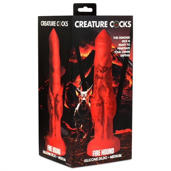 Creature Cocks Fire Hound Silicone Dildo (3 Sizes Available) - Extreme Toyz Singapore - https://extremetoyz.com.sg - Sex Toys and Lingerie Online Store - Bondage Gear / Vibrators / Electrosex Toys / Wireless Remote Control Vibes / Sexy Lingerie and Role Play / BDSM / Dungeon Furnitures / Dildos and Strap Ons  / Anal and Prostate Massagers / Anal Douche and Cleaning Aide / Delay Sprays and Gels / Lubricants and more...