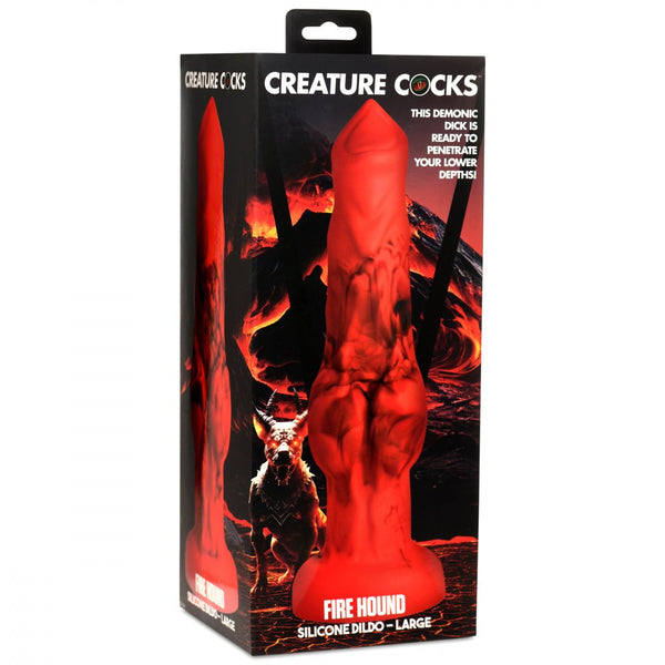 Creature Cocks Fire Hound Silicone Dildo (3 Sizes Available) - Extreme Toyz Singapore - https://extremetoyz.com.sg - Sex Toys and Lingerie Online Store - Bondage Gear / Vibrators / Electrosex Toys / Wireless Remote Control Vibes / Sexy Lingerie and Role Play / BDSM / Dungeon Furnitures / Dildos and Strap Ons  / Anal and Prostate Massagers / Anal Douche and Cleaning Aide / Delay Sprays and Gels / Lubricants and more...