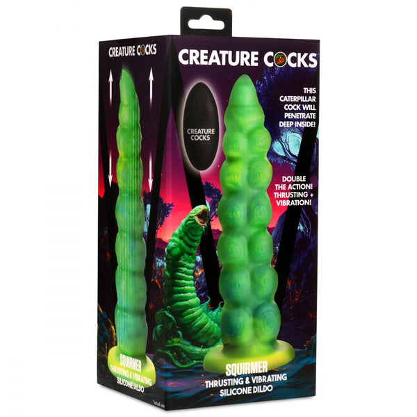 Creature Cocks Squirmer Rechargeable Thrusting and Vibrating Silicone Dildo with Remote - Extreme Toyz Singapore - https://extremetoyz.com.sg - Sex Toys and Lingerie Online Store - Bondage Gear / Vibrators / Electrosex Toys / Wireless Remote Control Vibes / Sexy Lingerie and Role Play / BDSM / Dungeon Furnitures / Dildos and Strap Ons &nbsp;/ Anal and Prostate Massagers / Anal Douche and Cleaning Aide / Delay Sprays and Gels / Lubricants and more...
