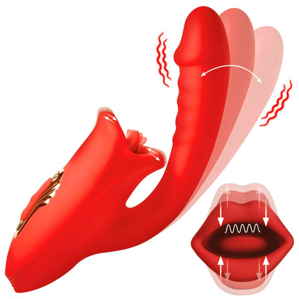 Inmi Lickagsm Deep Kiss Rechargeable Silicone Licking G-Spot Rabbit Vibrator - Extreme Toyz Singapore - https://extremetoyz.com.sg - Sex Toys and Lingerie Online Store - Bondage Gear / Vibrators / Electrosex Toys / Wireless Remote Control Vibes / Sexy Lingerie and Role Play / BDSM / Dungeon Furnitures / Dildos and Strap Ons &nbsp;/ Anal and Prostate Massagers / Anal Douche and Cleaning Aide / Delay Sprays and Gels / Lubricants and more...