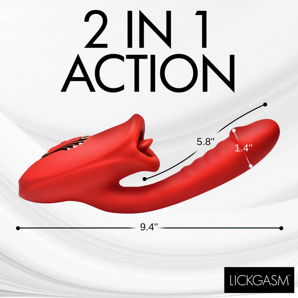 Inmi Lickagsm Deep Kiss Rechargeable Silicone Licking G-Spot Rabbit Vibrator - Extreme Toyz Singapore - https://extremetoyz.com.sg - Sex Toys and Lingerie Online Store - Bondage Gear / Vibrators / Electrosex Toys / Wireless Remote Control Vibes / Sexy Lingerie and Role Play / BDSM / Dungeon Furnitures / Dildos and Strap Ons &nbsp;/ Anal and Prostate Massagers / Anal Douche and Cleaning Aide / Delay Sprays and Gels / Lubricants and more...