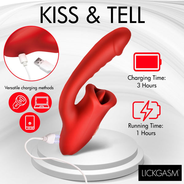 Inmi Lickagsm Deep Kiss Rechargeable Silicone Licking G-Spot Rabbit Vibrator - Extreme Toyz Singapore - https://extremetoyz.com.sg - Sex Toys and Lingerie Online Store - Bondage Gear / Vibrators / Electrosex Toys / Wireless Remote Control Vibes / Sexy Lingerie and Role Play / BDSM / Dungeon Furnitures / Dildos and Strap Ons &nbsp;/ Anal and Prostate Massagers / Anal Douche and Cleaning Aide / Delay Sprays and Gels / Lubricants and more...
