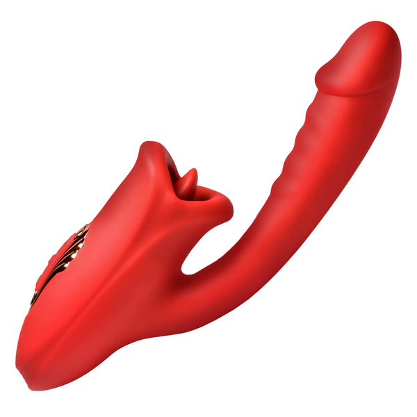 Deep Kiss Rechargeable Silicone Licking Rabbit Vibrator