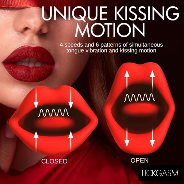 Inmi Lickgasm Magic Kiss Rechargeable Clitoral Stimulator with Thrusting Vibrator - Extreme Toyz Singapore - https://extremetoyz.com.sg - Sex Toys and Lingerie Online Store - Bondage Gear / Vibrators / Electrosex Toys / Wireless Remote Control Vibes / Sexy Lingerie and Role Play / BDSM / Dungeon Furnitures / Dildos and Strap Ons &nbsp;/ Anal and Prostate Massagers / Anal Douche and Cleaning Aide / Delay Sprays and Gels / Lubricants and more...