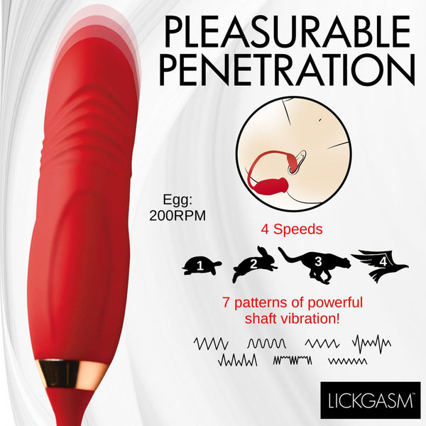 Inmi Lickgasm Magic Kiss Rechargeable Clitoral Stimulator with Thrusting Vibrator - Extreme Toyz Singapore - https://extremetoyz.com.sg - Sex Toys and Lingerie Online Store - Bondage Gear / Vibrators / Electrosex Toys / Wireless Remote Control Vibes / Sexy Lingerie and Role Play / BDSM / Dungeon Furnitures / Dildos and Strap Ons &nbsp;/ Anal and Prostate Massagers / Anal Douche and Cleaning Aide / Delay Sprays and Gels / Lubricants and more...