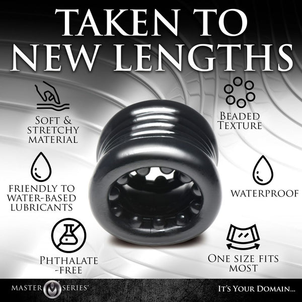 Master Series Ball Stack Ball Stretcher  - Black - Extreme Toyz Singapore - https://extremetoyz.com.sg - Sex Toys and Lingerie Online Store - Bondage Gear / Vibrators / Electrosex Toys / Wireless Remote Control Vibes / Sexy Lingerie and Role Play / BDSM / Dungeon Furnitures / Dildos and Strap Ons &nbsp;/ Anal and Prostate Massagers / Anal Douche and Cleaning Aide / Delay Sprays and Gels / Lubricants and more...