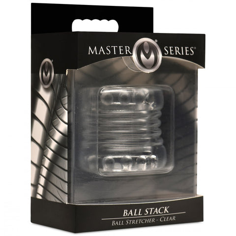 Master Series Ball Stack Ball Stretcher  - Clear - Extreme Toyz Singapore - https://extremetoyz.com.sg - Sex Toys and Lingerie Online Store - Bondage Gear / Vibrators / Electrosex Toys / Wireless Remote Control Vibes / Sexy Lingerie and Role Play / BDSM / Dungeon Furnitures / Dildos and Strap Ons &nbsp;/ Anal and Prostate Massagers / Anal Douche and Cleaning Aide / Delay Sprays and Gels / Lubricants and more...