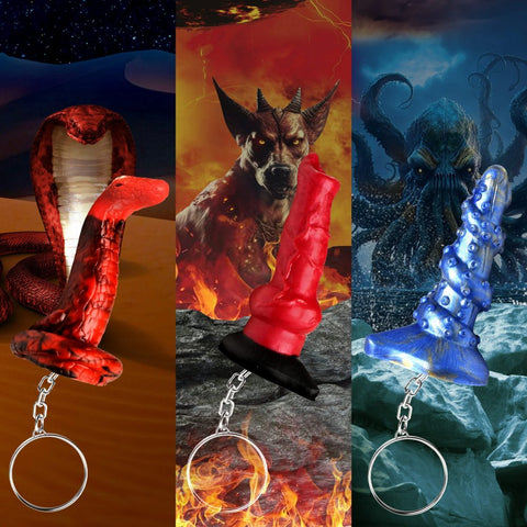 Creature Cocks Hell-Hound, Lord Kraken, & King Cobra Silicone Keychain Set - Extreme Toyz Singapore - https://extremetoyz.com.sg - Sex Toys and Lingerie Online Store - Bondage Gear / Vibrators / Electrosex Toys / Wireless Remote Control Vibes / Sexy Lingerie and Role Play / BDSM / Dungeon Furnitures / Dildos and Strap Ons &nbsp;/ Anal and Prostate Massagers / Anal Douche and Cleaning Aide / Delay Sprays and Gels / Lubricants and more...