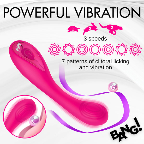 G-Spot Rechargeable Silicone Vibrator - Pink