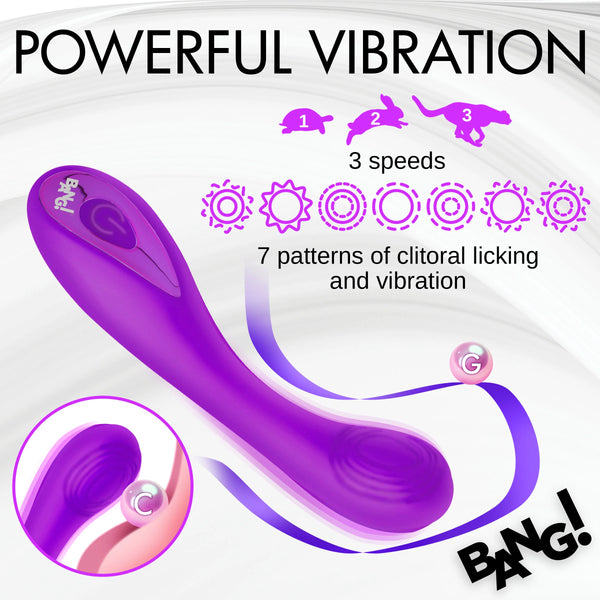 G-Spot Rechargeable Silicone Vibrator - Purple