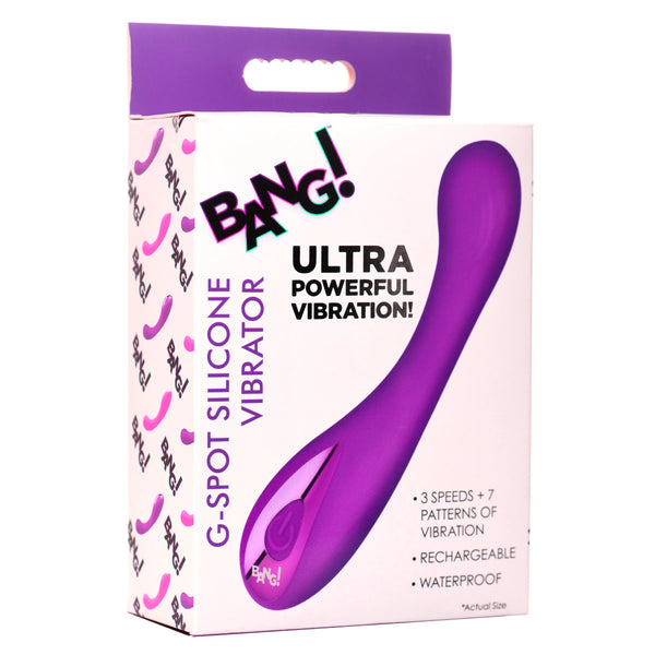 G-Spot Rechargeable Silicone Vibrator - Purple