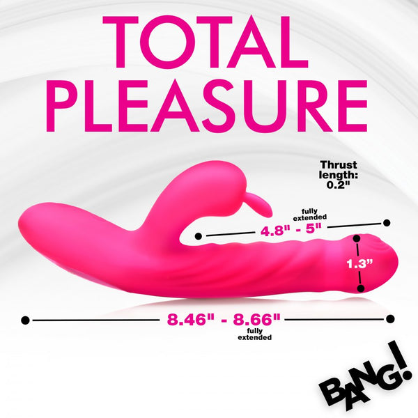 Bang! Thrusting and Vibrating Rechargeable Silicone Rabbit Vibrator - Extreme Toyz Singapore - https://extremetoyz.com.sg - Sex Toys and Lingerie Online Store - Bondage Gear / Vibrators / Electrosex Toys / Wireless Remote Control Vibes / Sexy Lingerie and Role Play / BDSM / Dungeon Furnitures / Dildos and Strap Ons &nbsp;/ Anal and Prostate Massagers / Anal Douche and Cleaning Aide / Delay Sprays and Gels / Lubricants and more...
