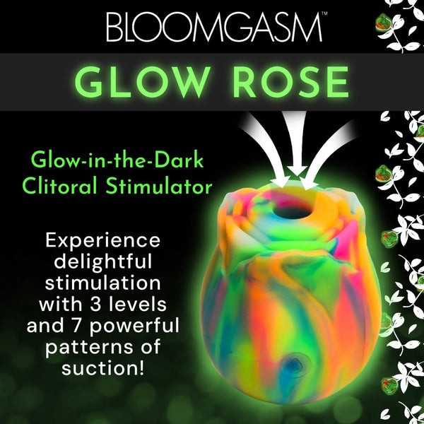 Inmi Bloomgasm Glow Rose Glow-in-the-Dark  Rechargeable Clitoral Stimulator - Extreme Toyz Singapore - https://extremetoyz.com.sg - Sex Toys and Lingerie Online Store - Bondage Gear / Vibrators / Electrosex Toys / Wireless Remote Control Vibes / Sexy Lingerie and Role Play / BDSM / Dungeon Furnitures / Dildos and Strap Ons  / Anal and Prostate Massagers / Anal Douche and Cleaning Aide / Delay Sprays and Gels / Lubricants and more...