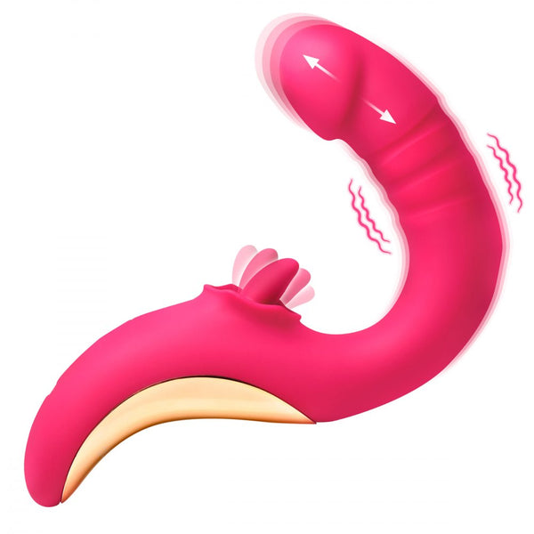 Inmi Lickgasm Tease and Please Rechargeable Thrusting and Licking Vibrator - Extreme Toyz Singapore - https://extremetoyz.com.sg - Sex Toys and Lingerie Online Store - Bondage Gear / Vibrators / Electrosex Toys / Wireless Remote Control Vibes / Sexy Lingerie and Role Play / BDSM / Dungeon Furnitures / Dildos and Strap Ons &nbsp;/ Anal and Prostate Massagers / Anal Douche and Cleaning Aide / Delay Sprays and Gels / Lubricants and more...