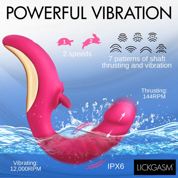 Inmi Lickgasm Tease and Please Rechargeable Thrusting and Licking Vibrator - Extreme Toyz Singapore - https://extremetoyz.com.sg - Sex Toys and Lingerie Online Store - Bondage Gear / Vibrators / Electrosex Toys / Wireless Remote Control Vibes / Sexy Lingerie and Role Play / BDSM / Dungeon Furnitures / Dildos and Strap Ons &nbsp;/ Anal and Prostate Massagers / Anal Douche and Cleaning Aide / Delay Sprays and Gels / Lubricants and more...