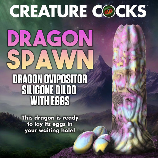 Creature Cocks Dragon Spawn Ovipositor Silicone Dildo with Eggs - Extreme Toyz Singapore - https://extremetoyz.com.sg - Sex Toys and Lingerie Online Store - Bondage Gear / Vibrators / Electrosex Toys / Wireless Remote Control Vibes / Sexy Lingerie and Role Play / BDSM / Dungeon Furnitures / Dildos and Strap Ons  / Anal and Prostate Massagers / Anal Douche and Cleaning Aide / Delay Sprays and Gels / Lubricants and more...