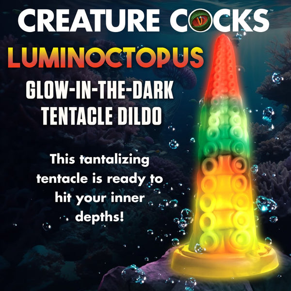 Creature Cocks Luminoctopus Glow-In-The-Dark Tentacle Silicone Dildo - Extreme Toyz Singapore - https://extremetoyz.com.sg - Sex Toys and Lingerie Online Store - Bondage Gear / Vibrators / Electrosex Toys / Wireless Remote Control Vibes / Sexy Lingerie and Role Play / BDSM / Dungeon Furnitures / Dildos and Strap Ons &nbsp;/ Anal and Prostate Massagers / Anal Douche and Cleaning Aide / Delay Sprays and Gels / Lubricants and more...