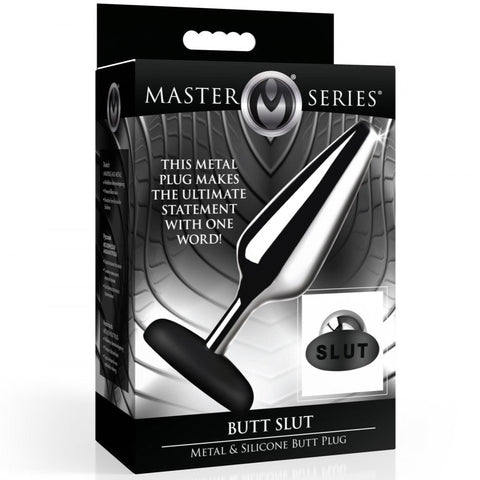 Master Series Butt Slut Metal & Silicone Butt Plug - Extreme Toyz Singapore - https://extremetoyz.com.sg - Sex Toys and Lingerie Online Store - Bondage Gear / Vibrators / Electrosex Toys / Wireless Remote Control Vibes / Sexy Lingerie and Role Play / BDSM / Dungeon Furnitures / Dildos and Strap Ons &nbsp;/ Anal and Prostate Massagers / Anal Douche and Cleaning Aide / Delay Sprays and Gels / Lubricants and more...