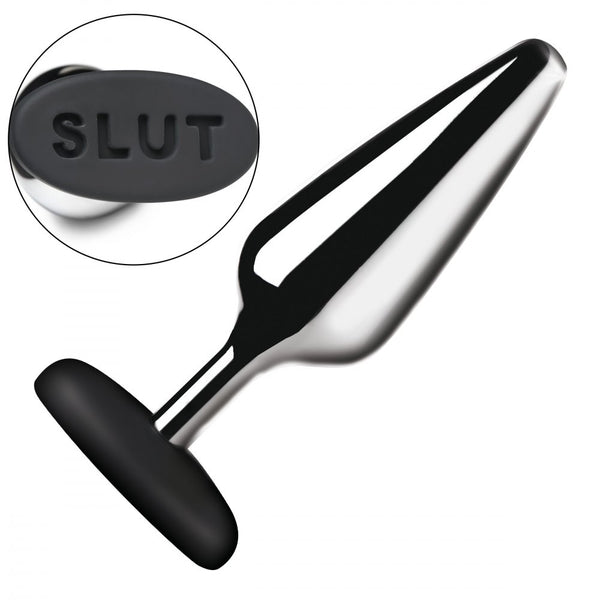 Master Series Butt Slut Metal & Silicone Butt Plug - Extreme Toyz Singapore - https://extremetoyz.com.sg - Sex Toys and Lingerie Online Store - Bondage Gear / Vibrators / Electrosex Toys / Wireless Remote Control Vibes / Sexy Lingerie and Role Play / BDSM / Dungeon Furnitures / Dildos and Strap Ons &nbsp;/ Anal and Prostate Massagers / Anal Douche and Cleaning Aide / Delay Sprays and Gels / Lubricants and more...