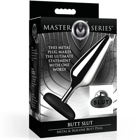 Butt Slut Metal & Silicone Butt Plug