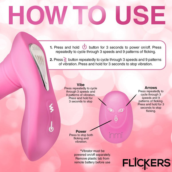 Inmi Flickers G-Flick Rechargeable G-Spot Flicking Silicone Vibrator with Remote - Extreme Toyz Singapore - https://extremetoyz.com.sg - Sex Toys and Lingerie Online Store - Bondage Gear / Vibrators / Electrosex Toys / Wireless Remote Control Vibes / Sexy Lingerie and Role Play / BDSM / Dungeon Furnitures / Dildos and Strap Ons &nbsp;/ Anal and Prostate Massagers / Anal Douche and Cleaning Aide / Delay Sprays and Gels / Lubricants and more...