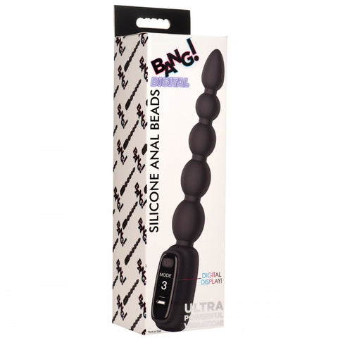 Bang! Rechargeable Silicone Anal Beads with Digital Display - Extreme Toyz Singapore - https://extremetoyz.com.sg - Sex Toys and Lingerie Online Store - Bondage Gear / Vibrators / Electrosex Toys / Wireless Remote Control Vibes / Sexy Lingerie and Role Play / BDSM / Dungeon Furnitures / Dildos and Strap Ons &nbsp;/ Anal and Prostate Massagers / Anal Douche and Cleaning Aide / Delay Sprays and Gels / Lubricants and more...