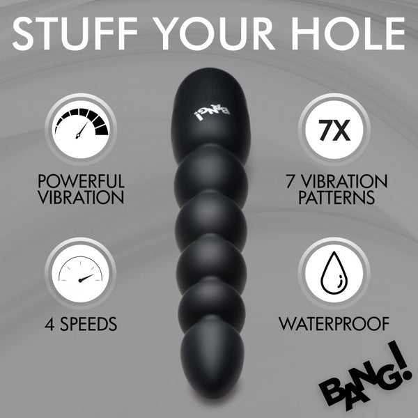 Bang! Rechargeable Silicone Anal Beads with Digital Display - Extreme Toyz Singapore - https://extremetoyz.com.sg - Sex Toys and Lingerie Online Store - Bondage Gear / Vibrators / Electrosex Toys / Wireless Remote Control Vibes / Sexy Lingerie and Role Play / BDSM / Dungeon Furnitures / Dildos and Strap Ons &nbsp;/ Anal and Prostate Massagers / Anal Douche and Cleaning Aide / Delay Sprays and Gels / Lubricants and more...