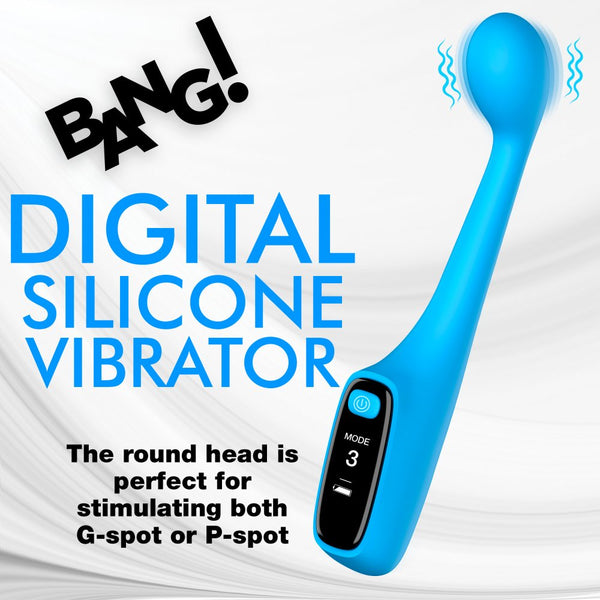 Bang! Silicone G-Spot Vibrator with Digital Display - Extreme Toyz Singapore - https://extremetoyz.com.sg - Sex Toys and Lingerie Online Store - Bondage Gear / Vibrators / Electrosex Toys / Wireless Remote Control Vibes / Sexy Lingerie and Role Play / BDSM / Dungeon Furnitures / Dildos and Strap Ons &nbsp;/ Anal and Prostate Massagers / Anal Douche and Cleaning Aide / Delay Sprays and Gels / Lubricants and more...
