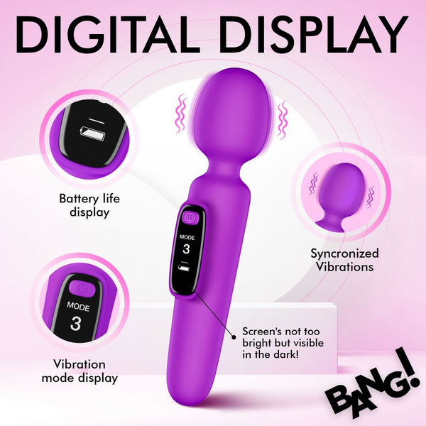 Bang! Digital Silicone Wand with Display - Extreme Toyz Singapore - https://extremetoyz.com.sg - Sex Toys and Lingerie Online Store - Bondage Gear / Vibrators / Electrosex Toys / Wireless Remote Control Vibes / Sexy Lingerie and Role Play / BDSM / Dungeon Furnitures / Dildos and Strap Ons &nbsp;/ Anal and Prostate Massagers / Anal Douche and Cleaning Aide / Delay Sprays and Gels / Lubricants and more...