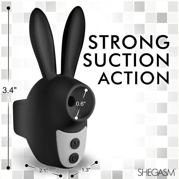 Sucky Bunny Rechargeable Clit Stimulator - Black