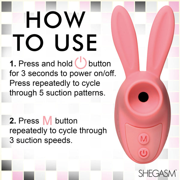 Sucky Bunny Rechargeable Clit Stimulator - Pink