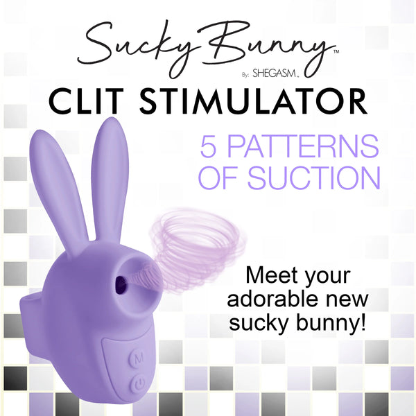 Sucky Bunny Rechargeable Clit Stimulator - Purple