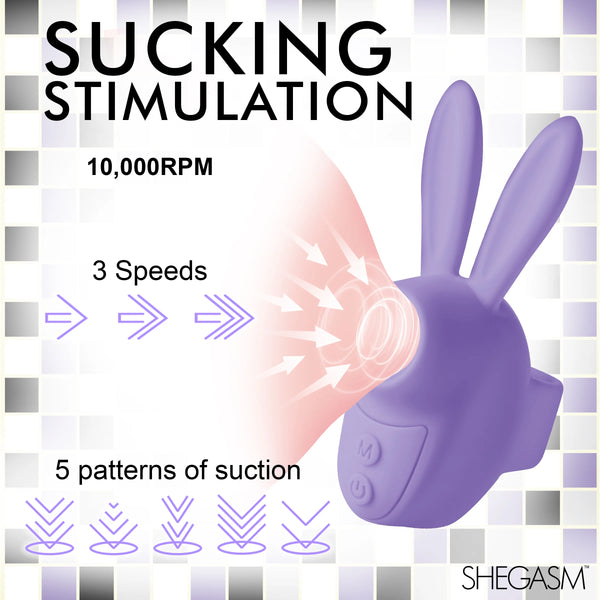 Sucky Bunny Rechargeable Clit Stimulator - Purple