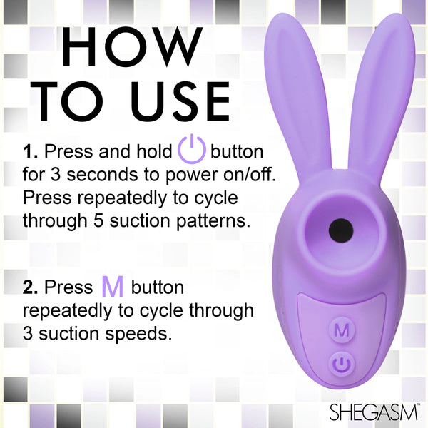 Sucky Bunny Rechargeable Clit Stimulator - Purple