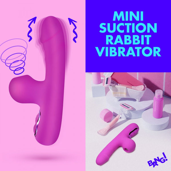 Bang! Mini Suction Silicone Rechargeable Rabbit Vibrator - Extreme Toyz Singapore - https://extremetoyz.com.sg - Sex Toys and Lingerie Online Store - Bondage Gear / Vibrators / Electrosex Toys / Wireless Remote Control Vibes / Sexy Lingerie and Role Play / BDSM / Dungeon Furnitures / Dildos and Strap Ons &nbsp;/ Anal and Prostate Massagers / Anal Douche and Cleaning Aide / Delay Sprays and Gels / Lubricants and more...